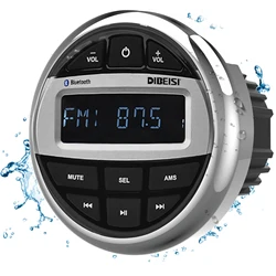 Waterproof Marine Stereo Bluetooth Radio Motorcycle Audio Boat Car MP3 Player Auto Sound System FM AM Receiver For SPA UTV ATV