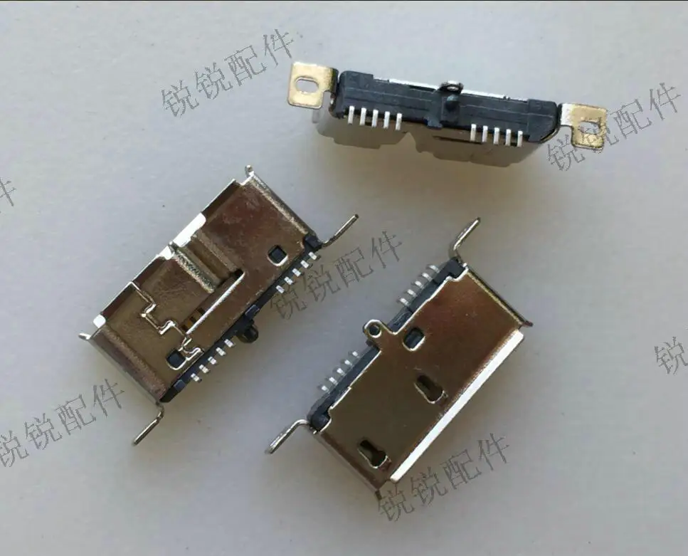 For vertical MICRO USB3.0 female seat 10P mobile hard disk data port socket vertical sticker B type female head