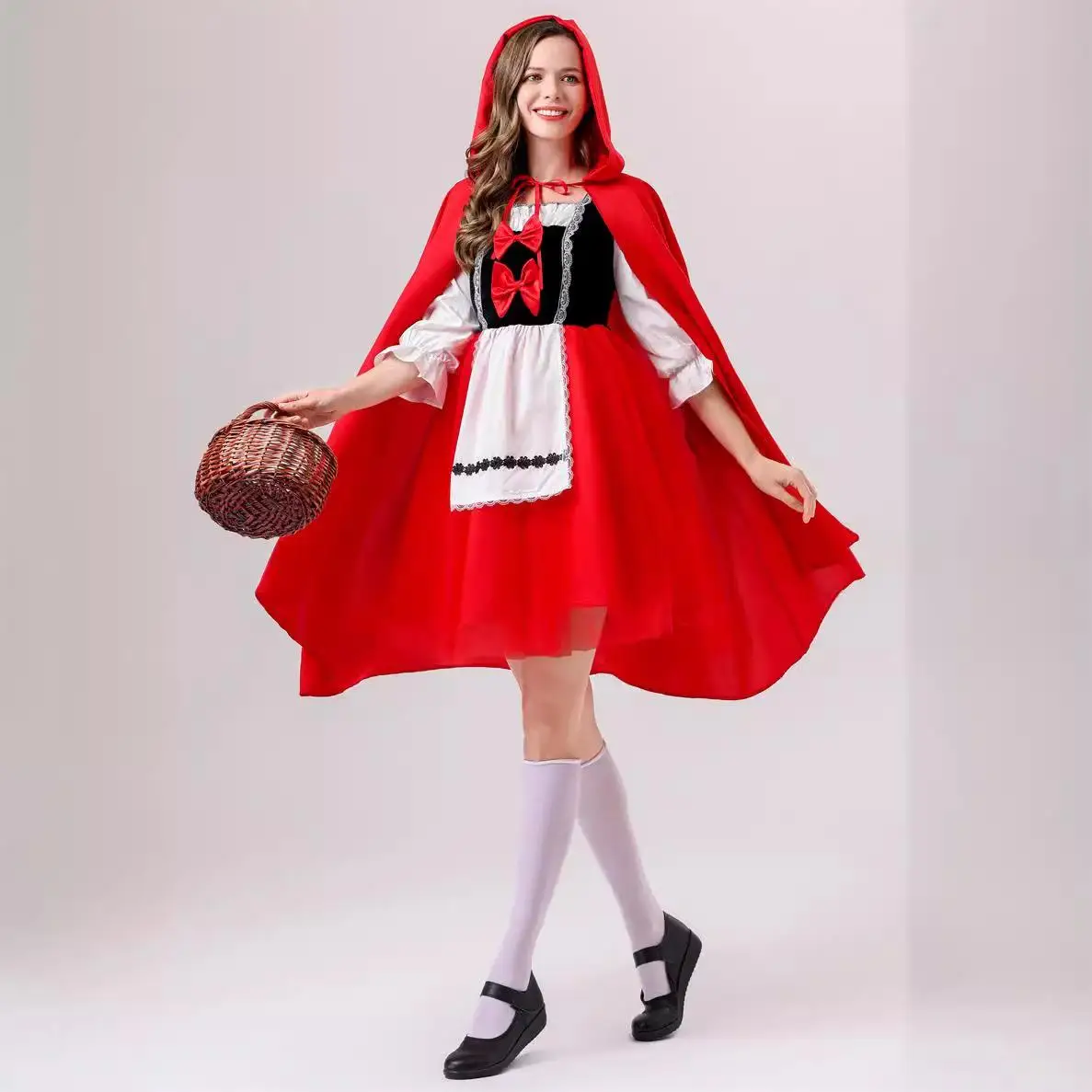 

Хэллоуин, новинка для взрослых и женщин, потому что Красная Шапочка Dr, комплект, наряд для ролевых игр, костюм для выступлений Fem Sle