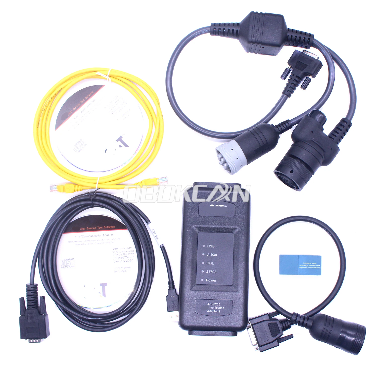 

2023A 478-0235 538-5051 ET4 Communication Adapter Heavy Duty Diagnostic Tester Tool for CAT Truck Excavator with Ethernet Cable