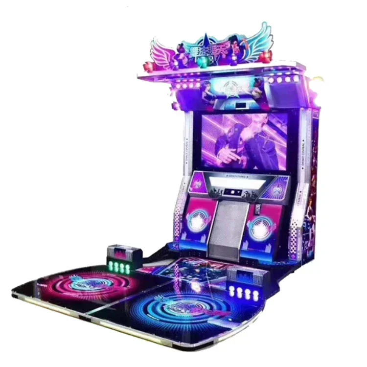 Indoor Two Players Battle Pump it up dancing machine dance arcade game machine for shopping mall