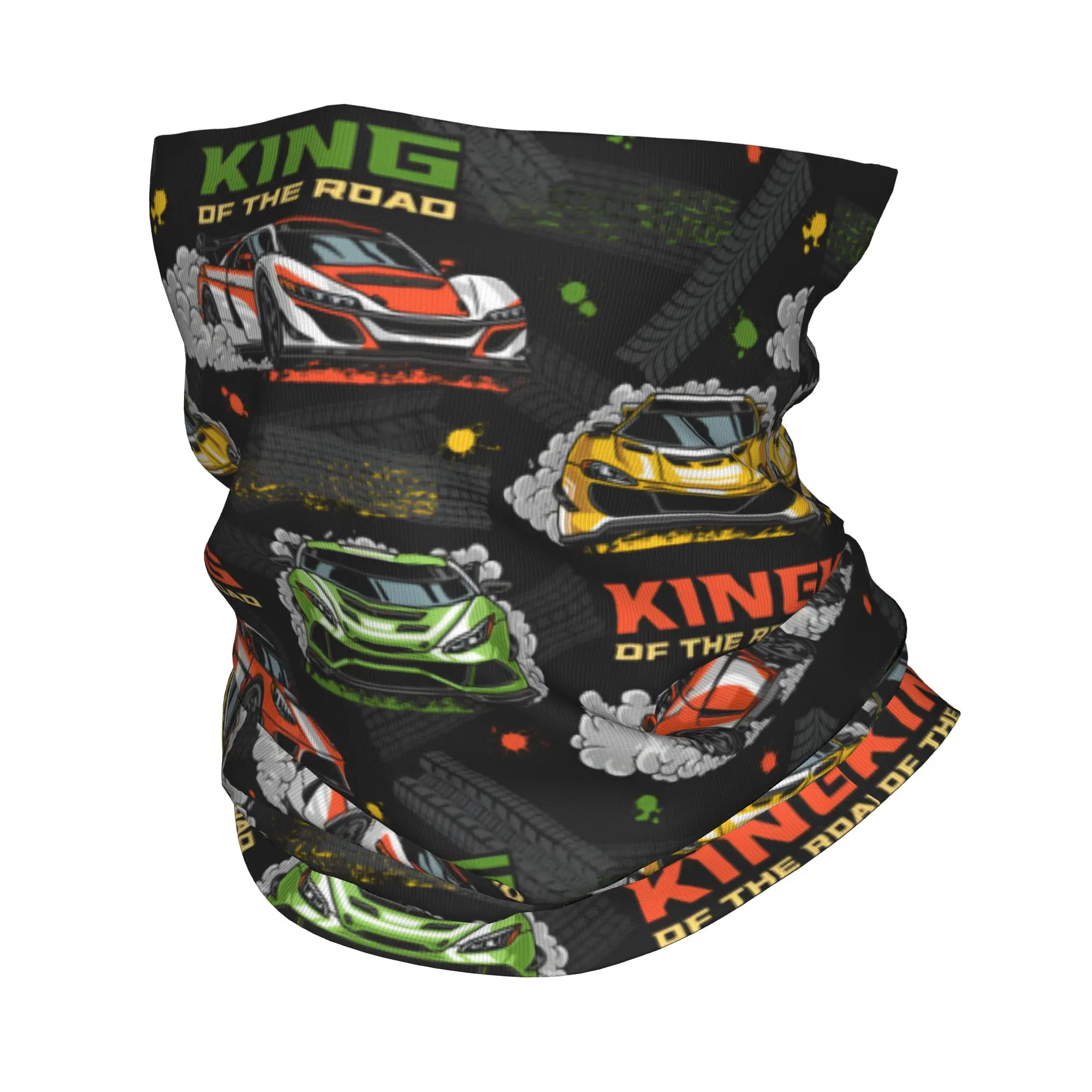 Custom Racing Speed Race Motion  Neck Gaiter Women Men UV Protection Winter Rally Bandana Scarf for Ski