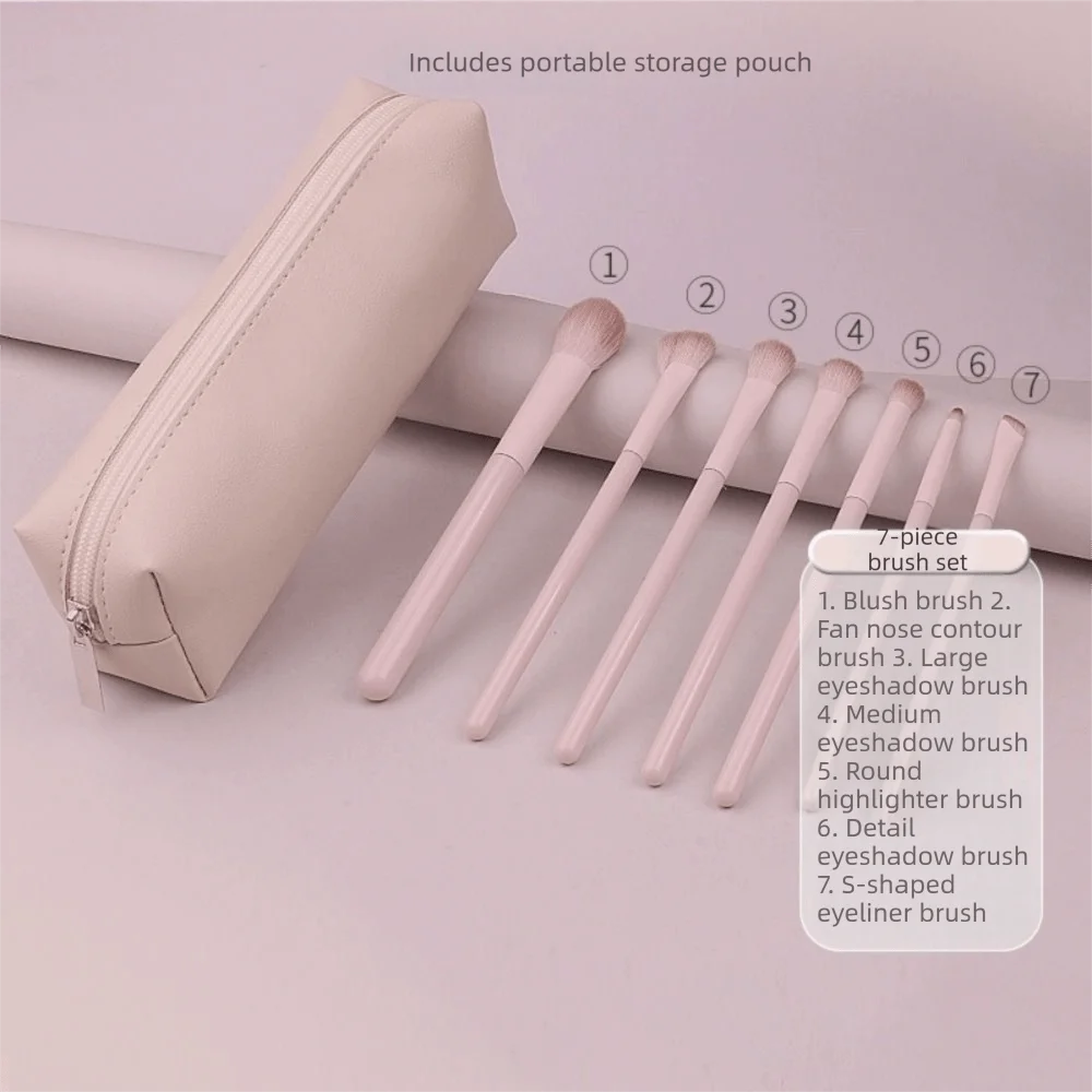 13/10/7 Stuks Make-up Kwastenset met Zachte Haartjes, Foundationkwast, Concealerkwast, Cosmetische Beauty Tool Kit, Blending met Opbergtas