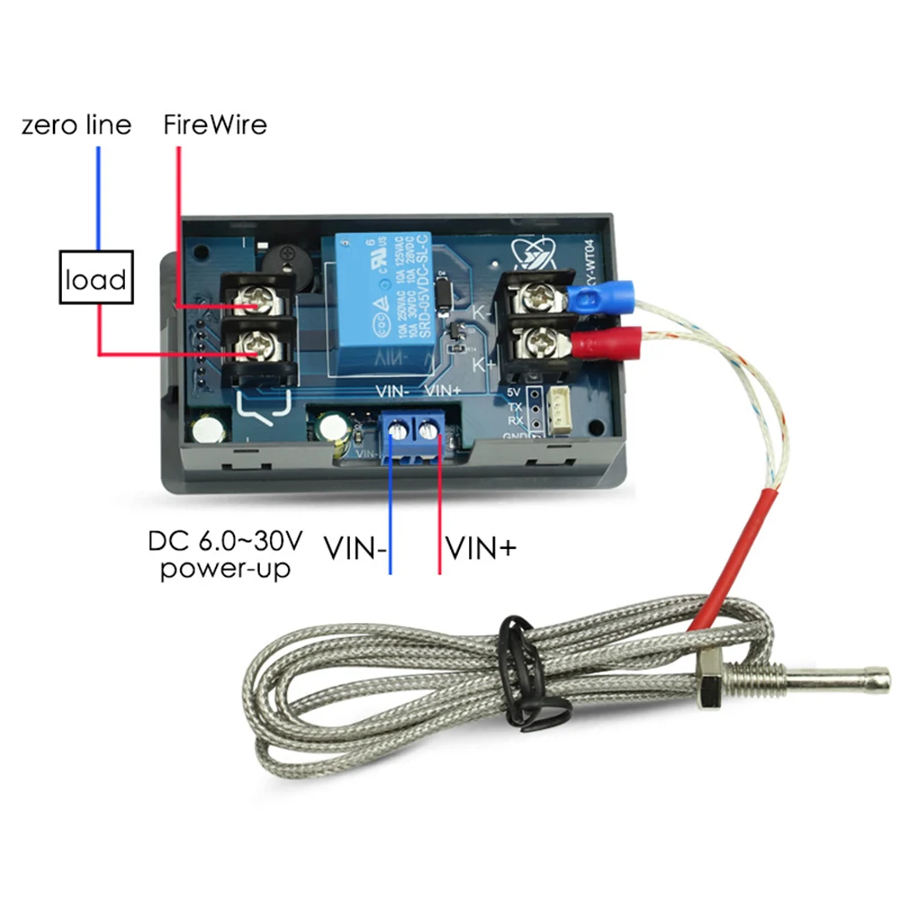 WIFI Remote Digital Temperature Controller K Thermocouple High Temperature Controller -99~999 Degrees XY-WT04-W