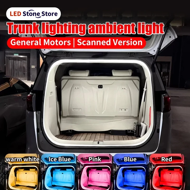4m LED Car Rear Trunk Brighten LED Strip Modified Lighting Waterproof Flexible Automatic Sensing Tailgate Lamp Strip high bright