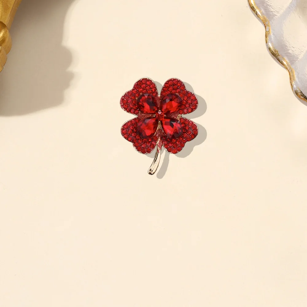 High-end Plant-shaped Brooch Unisex Diamond-encrusted Alloy Corsage Brooch High-end Clothing Backpack Scarf Accessories Brooches
