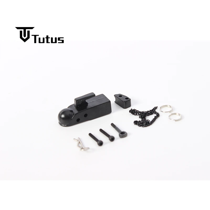Metal Hitch Trailer Hook Ball Buckle Simulation Link Component for Traxxas TRX-4 90046 90047 SCX10 1/10 RC Crawler Car