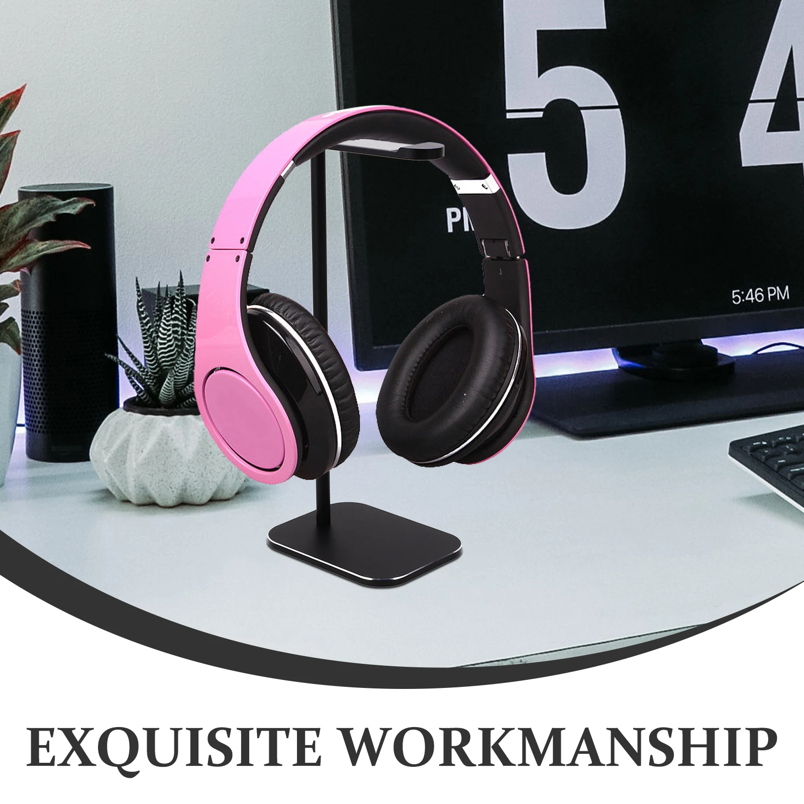 Headphone Stand Headset Brackets Wireless Earphone Holder Black Desk Gaming Rack Storage Display Mount Aluminum Computer