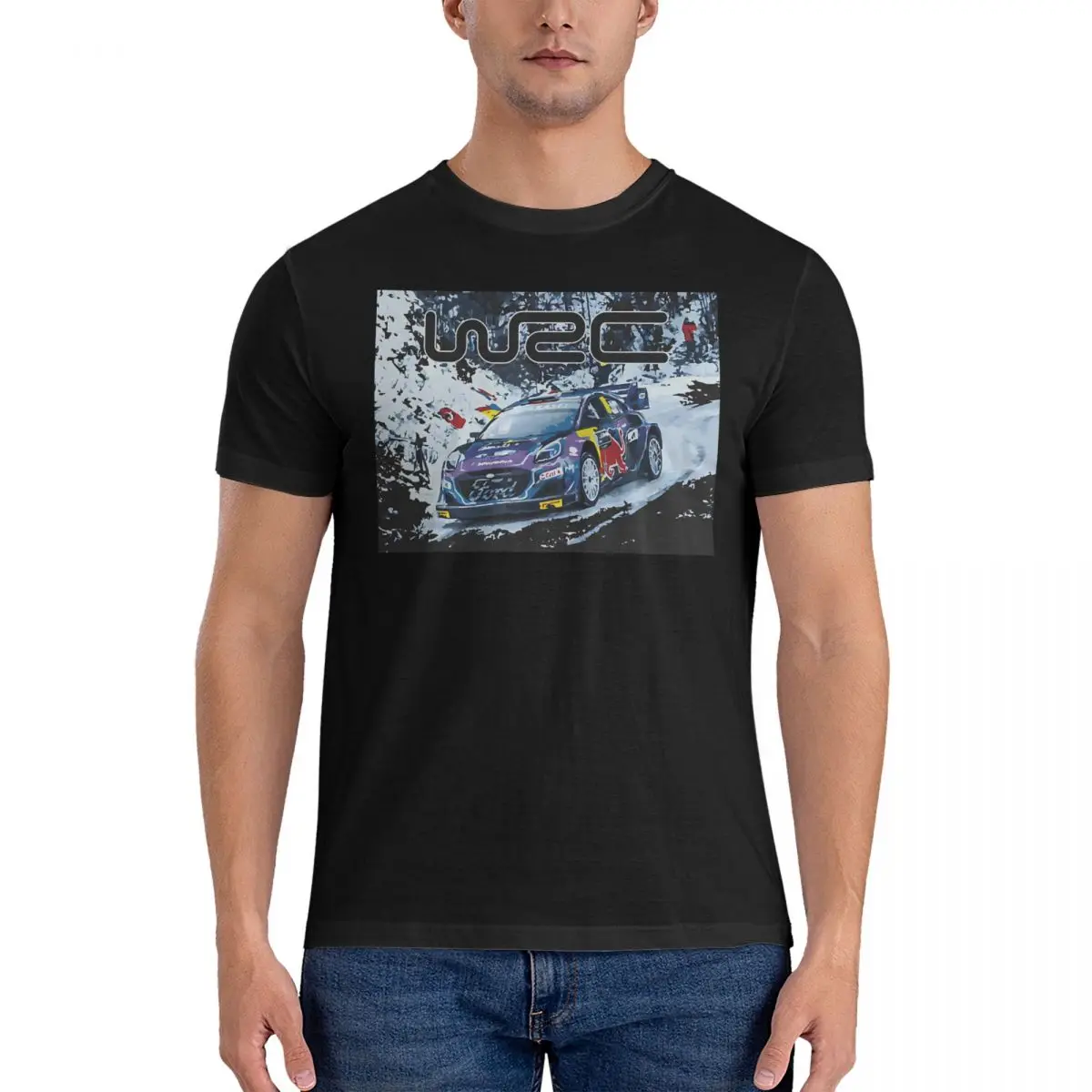 Novelty Loeb Monte Carlo Rally Car Hybrid Isabelle Galmiche T-Shirts O Neck Cotton T Shirts WRC Short Sleeve T Graphic Clothing