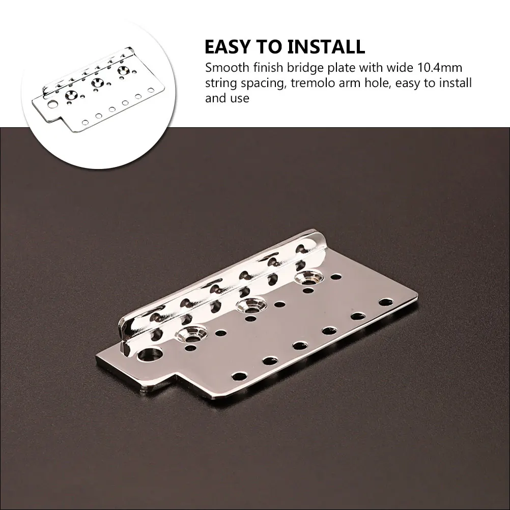 

Electric Guitar Bridge Plate Metal Tremolo Bridge Base Plate 104mm String Spacing Stable Vibration Transfer Guitar Supplies