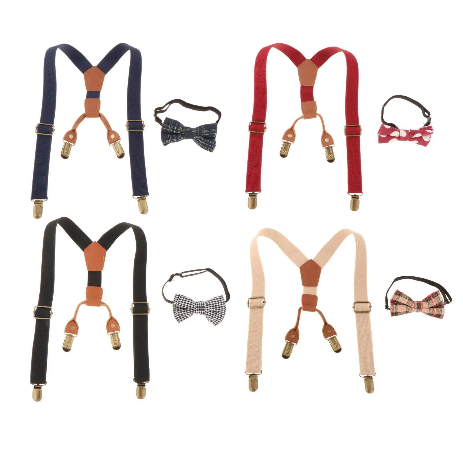 مجموعة حمالات ربطة عنق للأطفال مقاس 1 بوصة دعامات واسعة للأطفال والأولاد والبنات #5