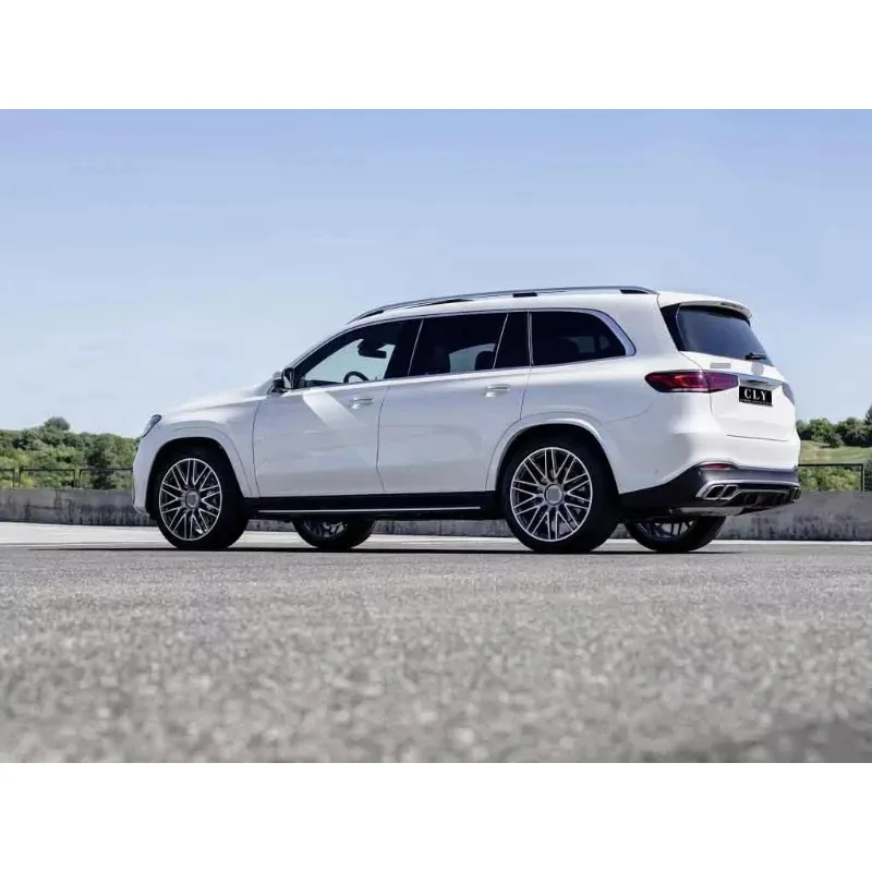 مصدات السيارة الأمامية والخلفية لـ 2020 2021 GLS Facelifts GLS63 مجموعات الجسم مصبغة السيارات أقواس العجلات الناشر ماسورة العادم #5