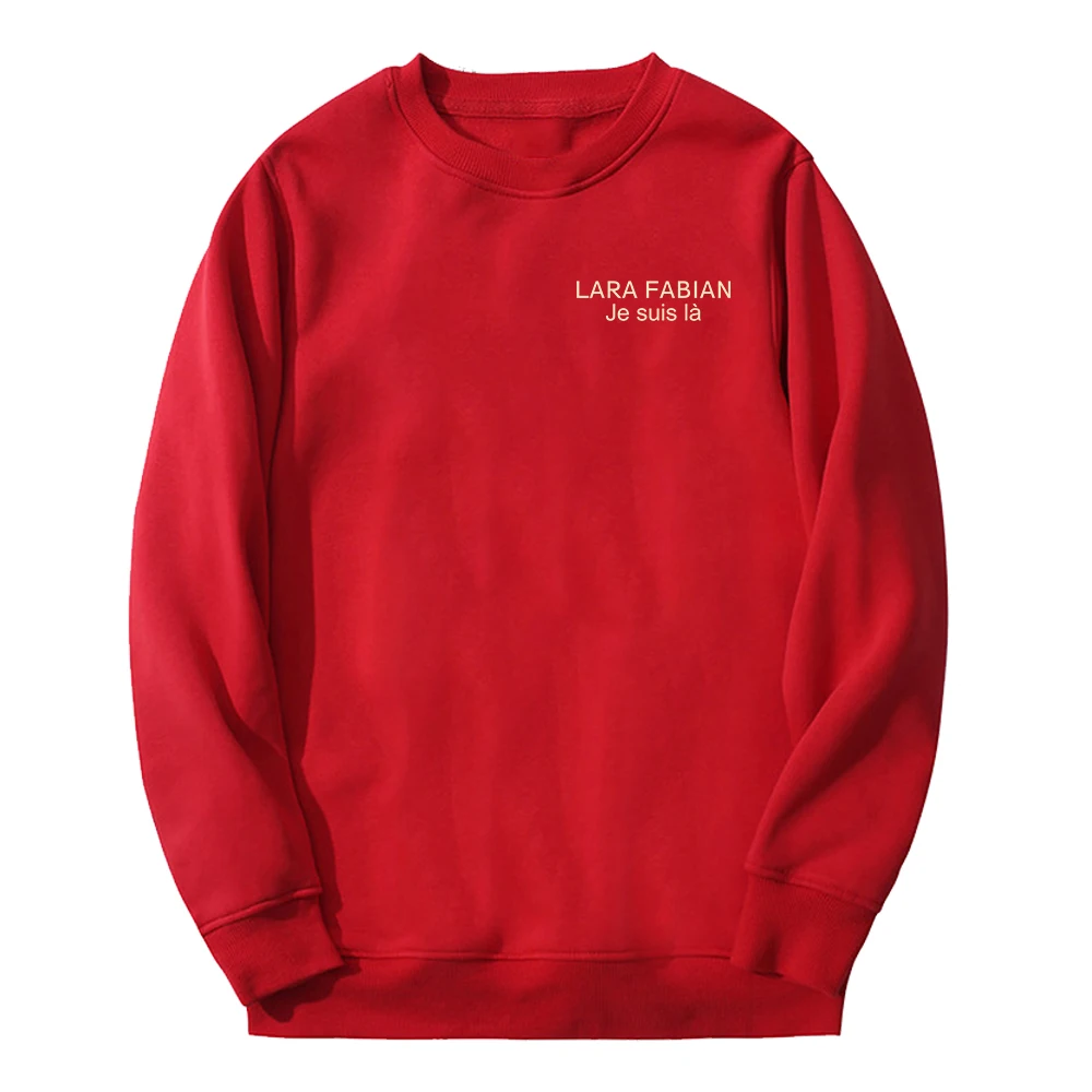 Lara Fabian Jizѕѕ Ià Merch للجنسين بياقة دائرية وأكمام طويلة ملابس الشارع الشهير للرجال والنساء بلوزات ملابس عصرية #6