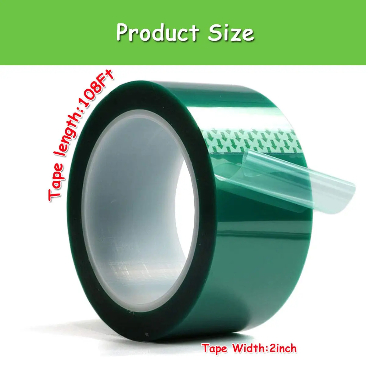 1pcs Green Polyester Resin Tape for Epoxy Mold Silicone Adhesive Film Tape Making River Tables Hollow Frame Bezels Craft Pendant