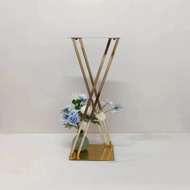 2/5/6 Stück Goldener Metall-Blumenständer für Hochzeitstisch-Mittelstücke, Partydekoration, Heimdekoration, Wegführung, 31 Zoll hoch, Eventdekoration – Detail 3
