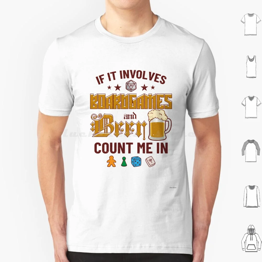 If It Involves Boardgames And Beer Count Me In T Shirt Cotton Men Women DIY Print Silentecho Board Games Fun Games Games