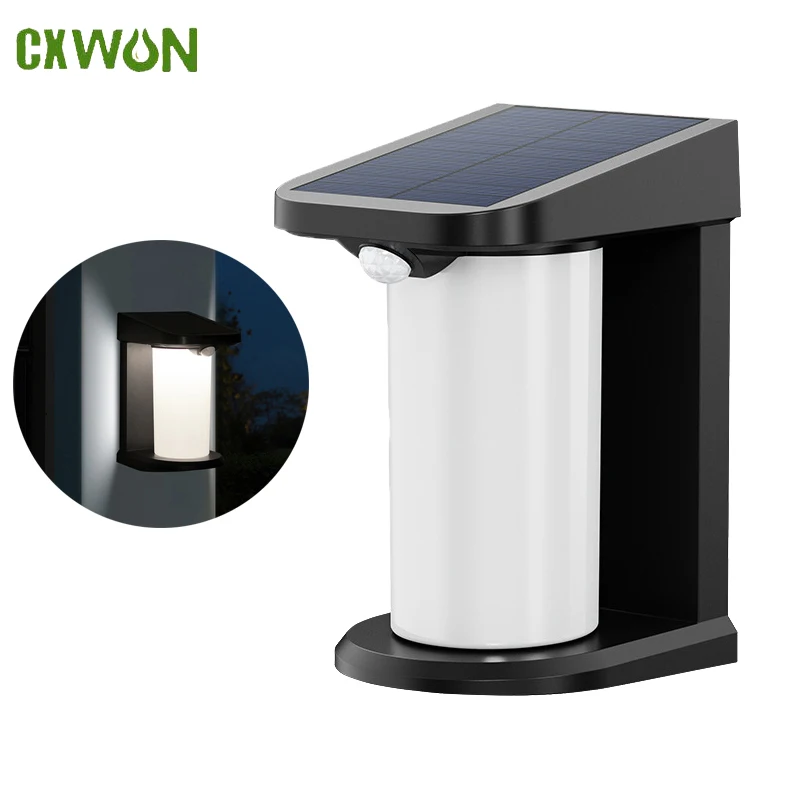 

Solar Motion Sensor Lights Outdoor Waterproof LED Step Lamp with Auto On/Off Wall Light for Staircase, Balcony, Garden, Yard