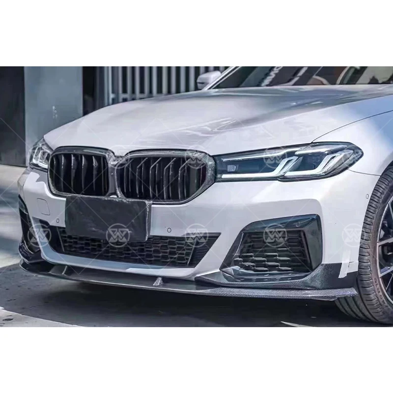 

Carbon Fiber Front Bumper Splitter Lip Diffuser Lower Guard Cover For BMW 5 Series G30 G38 525 540i 530i 2021+ M Sports Body Kit