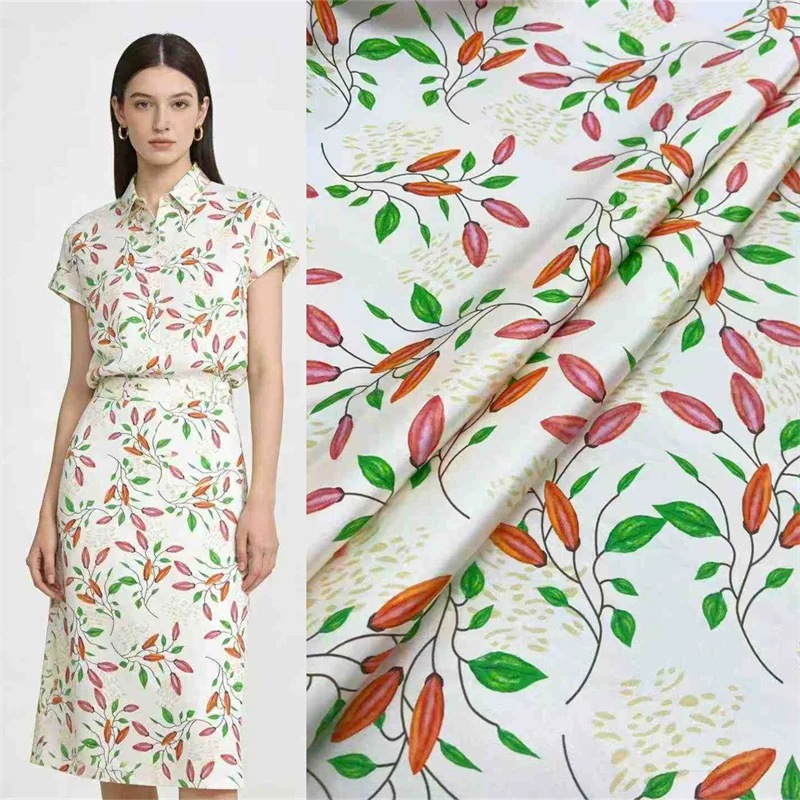 tissu-en-soie-serge-21-momme-imprime-lys-elegant-et-frais-pour-robe-chemise-haut-de-gamme-materiel-en-soie-de-murier-satinee-pour-couture-diy