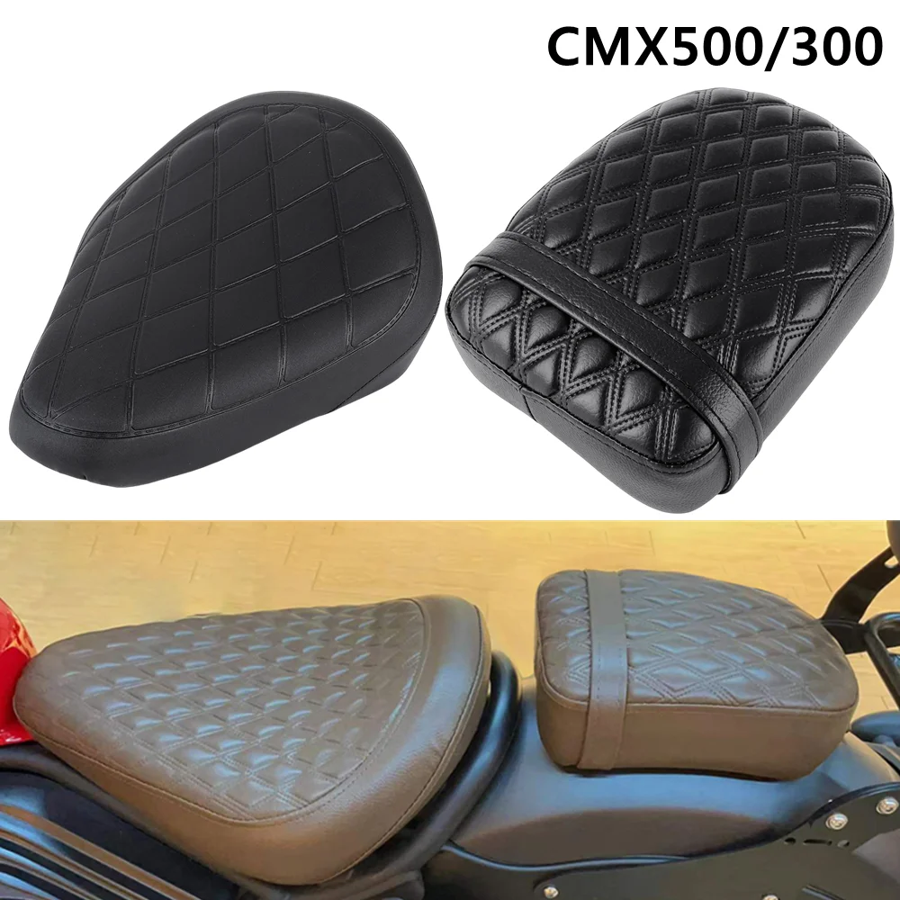 CMX 300 500 Front Driver Solo Seat Cushion For Honda Rebel CMX500 CMX300 2017-2024 2022 2023 Rear Passenger Pillion Cushion Pad