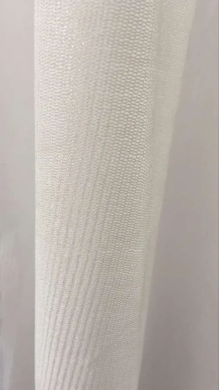 10Yards Howmay 100% pure silk tulle knitted fabric 30gsm 135cm white transparent soft for wedding dress