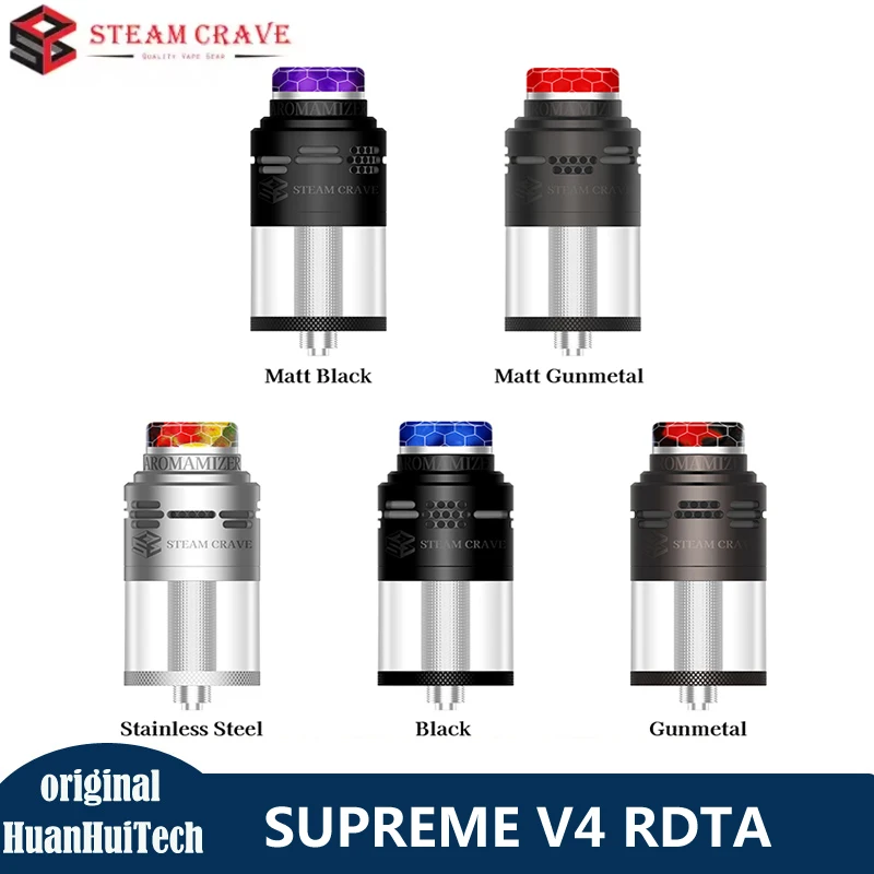 Authentic Steam Crave Aromamizer SUPREME V4 RDTA Diameter 25mm 4ml/7ml Single Dual Mesh Coil Leak Proof 510 Thread Vape Atomizer view 2