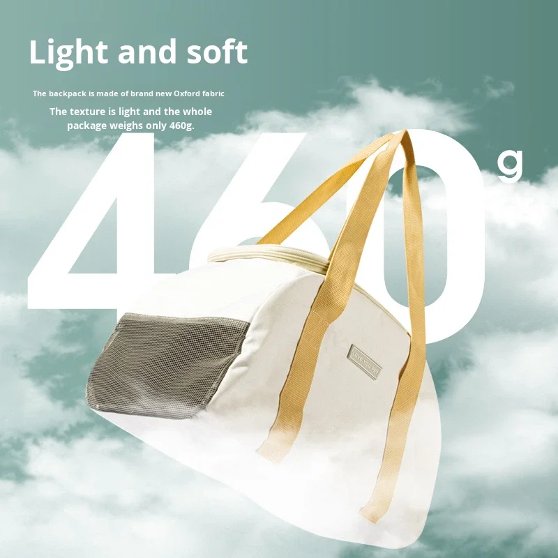 Pai Pai Cat Single Shoulder Breathable Lightweight Washable Backpack Large Capacity Outdoor Pet Carrier Oxford Cloth Bag