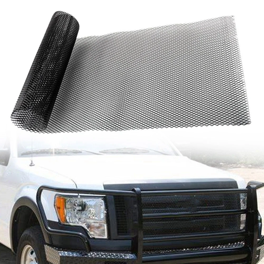 100x33cm  Aluminum Alloy Car Grille Mesh Net Grid Body Bumper Rhombic Grill Universal