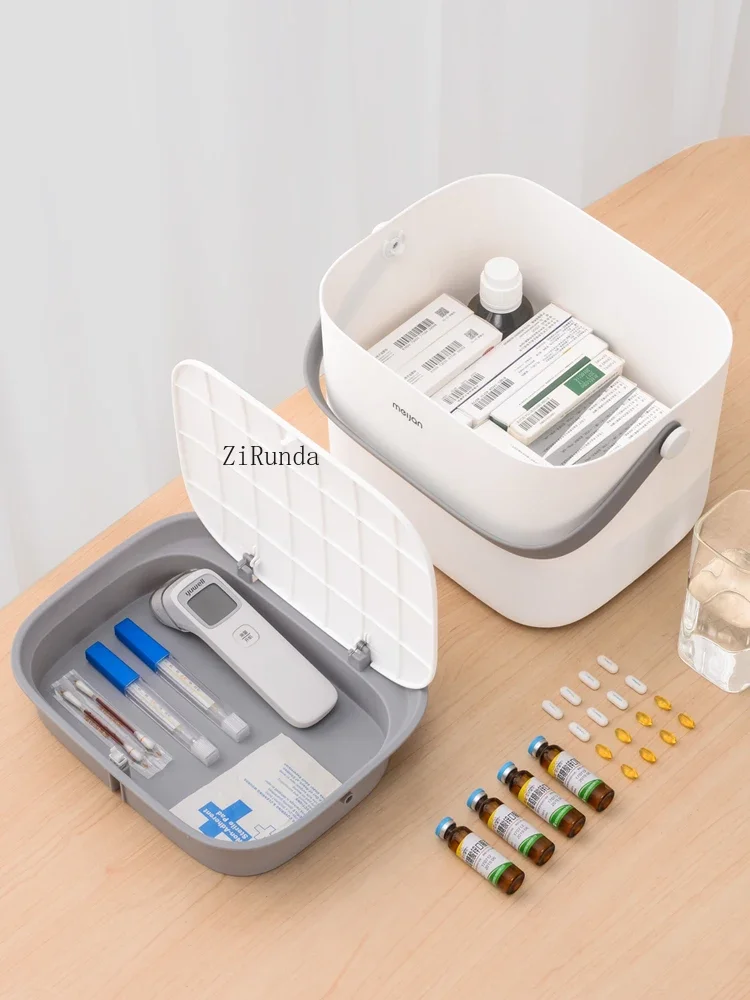 *Medicine Box Family Home Large Capacity Multi-layer Medicine Box Drug Storage Box Portable First Aid Kit