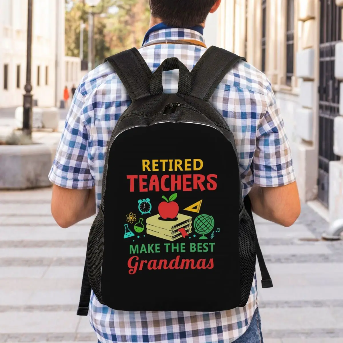 Retired Teachers Make The Best Grandmas Backpack Student Boys Girls BookBag School Bag Computer Shoulder Bags