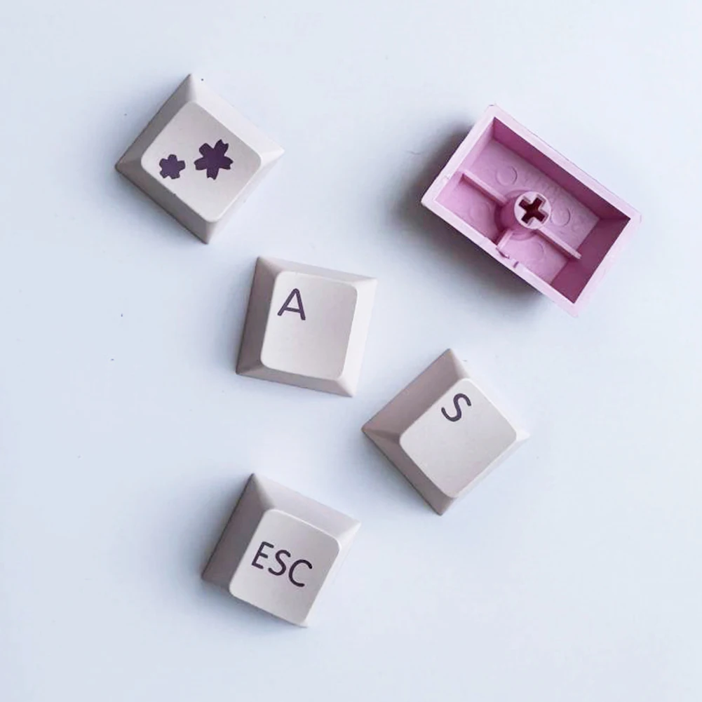 ชุดคีย์บอร์ด PBT 134คีย์/ชุดคีย์บอร์ดกลไกการเล่นเกมชุดคีย์การ์ด PBT แบบซับเบด DIY ออกแบบเองโปรไฟล์คีย์แคปสำหรับแป้นพิมพ์สวิตช์ MX