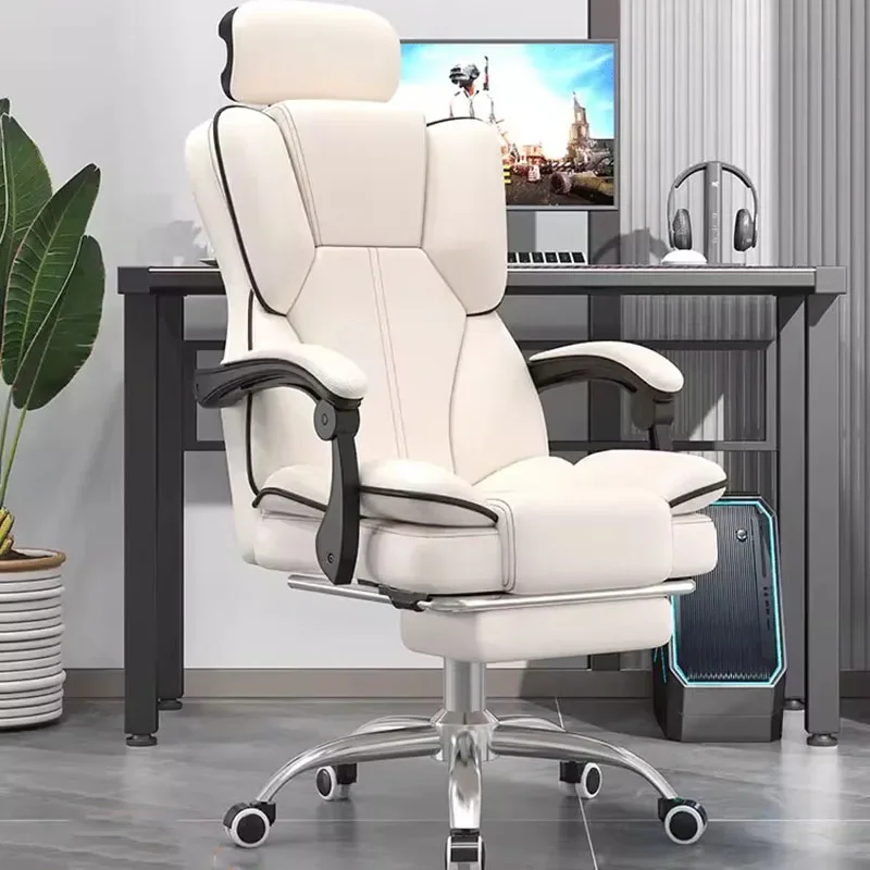 

Executive Recliner Office Chair White Conference Mobile Desk Office Chair Computer Ergonomic Silla De Escritorio Room Furnitures