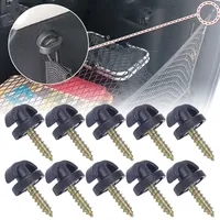 Car Rear Trunk Envelope Cargo Net Tie Down Hook Ring Loop Hanging Hook Flat Vertical Luggage Net Home Hook Retainer Hardware