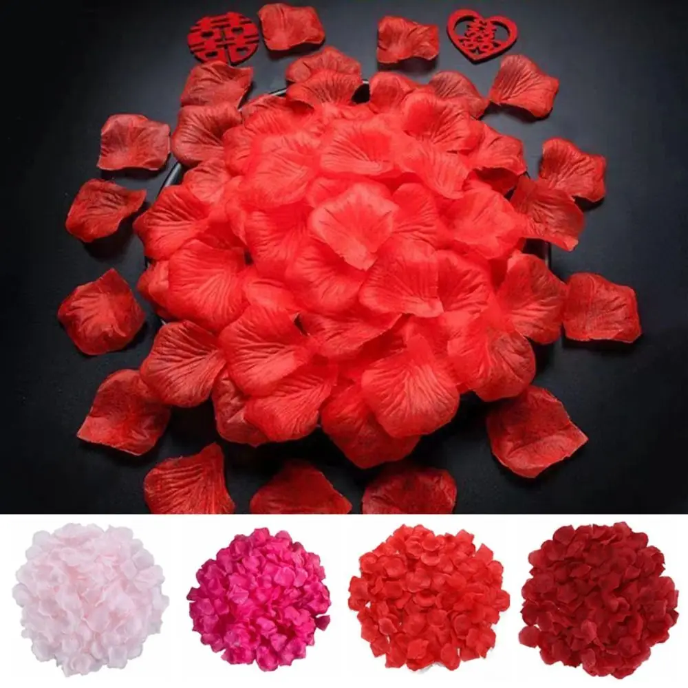 990pcs Realistic DIY Simulated Rose Petals Party Supplies Romantic Fake Flower Petals Wedding Artificial Rose Petals Party