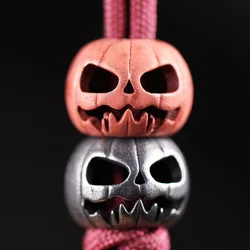 Halloween Pumpkin Skull Face Lantern EDC Brass Knife Beads DIY Woven Paracord Lanyard Pendants Outdoor Tool Hangings Accessories