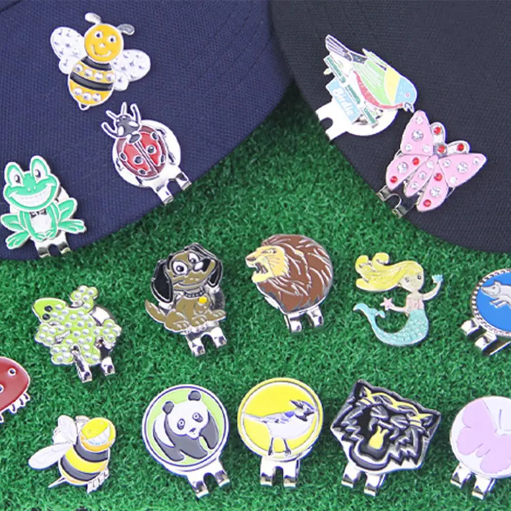 1PC Golf Hat Clip Mark With Magnetic Exquisite Animal Pattern Detachable Golf Marker Accessories Supplies Drop Shipping