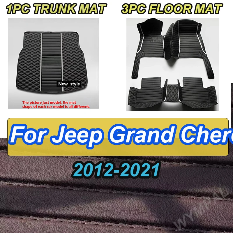 

LUXURY Car Floor Mats For Jeep Grand Cherokee WK2 2021 2020 2019 2018 2017 2016 2015 2014 2013 2012 Auto Interior Carpets Custom