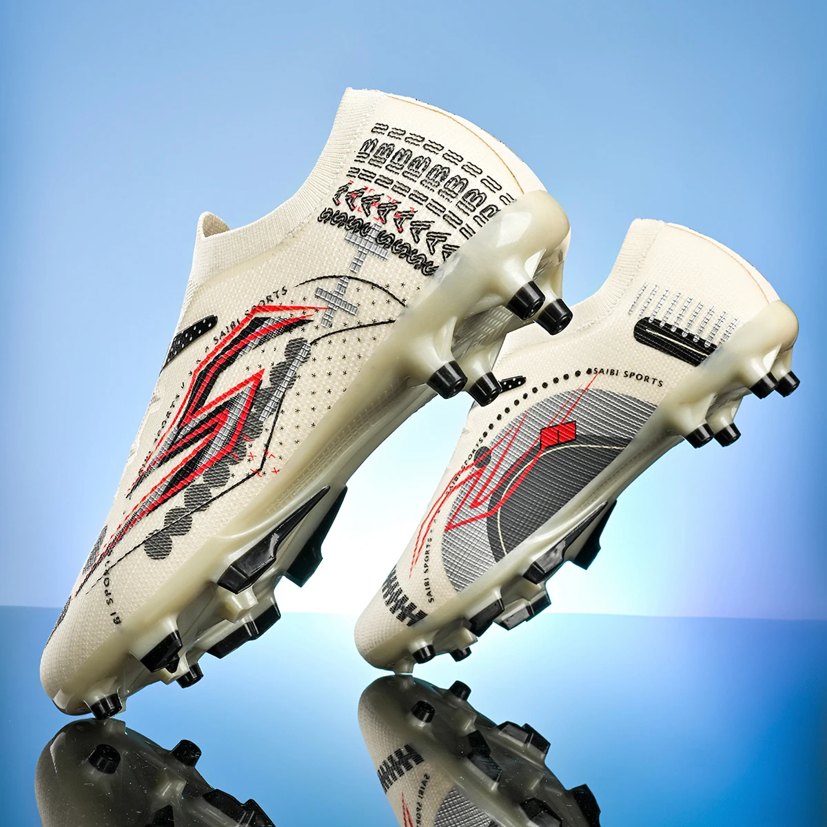 Cushioned AG FG Football Boots For Adults Soft PU Textile Thick TPU Outsole Anti-slip Reduce Foot Fatigue For Long Hour Grass Tr