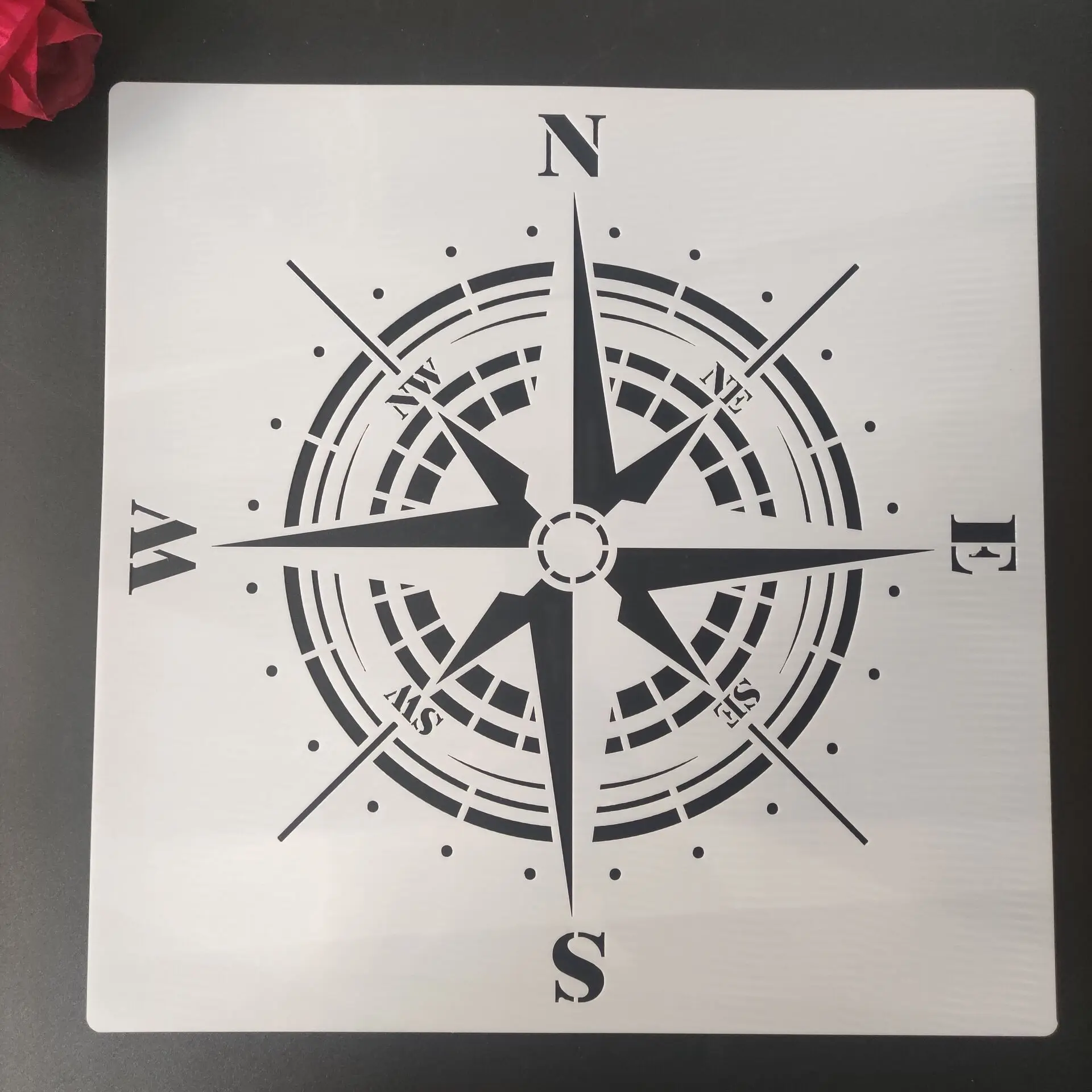 30 * 30cm size diy craft Watch compass for painting stencils stamped photo album embossed paper card on wood, fabric,wall N115