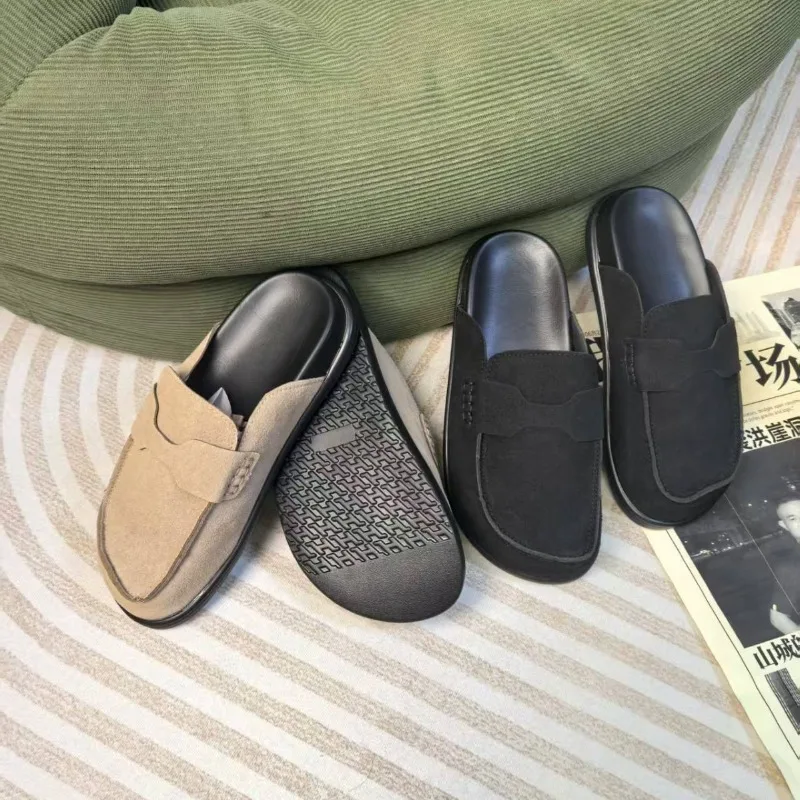 

Sandales classiques en daim pour femmes, chaussures d'extérieur antidérapantes et tendance, avec soutien de la voûte plantaire