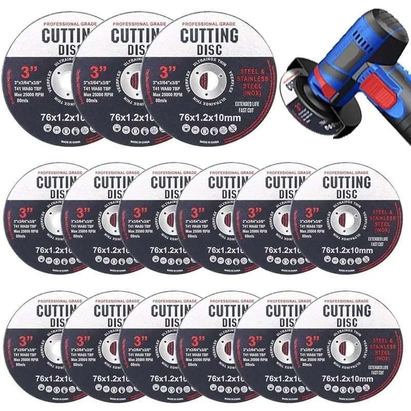 B23B Pack Of 15 Cutting Discs Cutting Disc 76 Mm Wood And Metal 76Mm Fan Disc