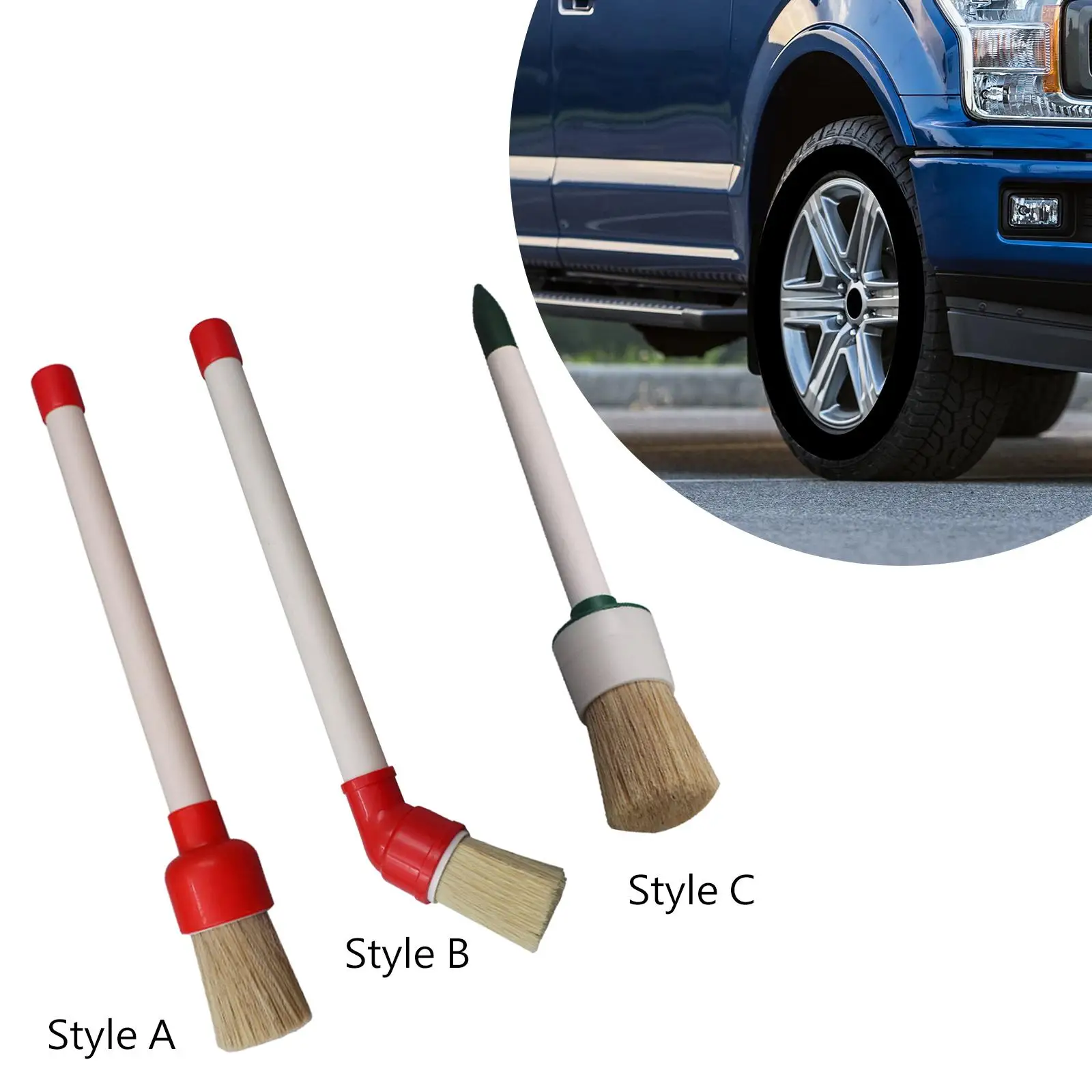 Cepillo para neumáticos, cepillo detallado de coches, herramienta de reparación de neumáticos de coche, cepillo de limpieza para motor de motocicleta, asiento Interior, llanta de coche
