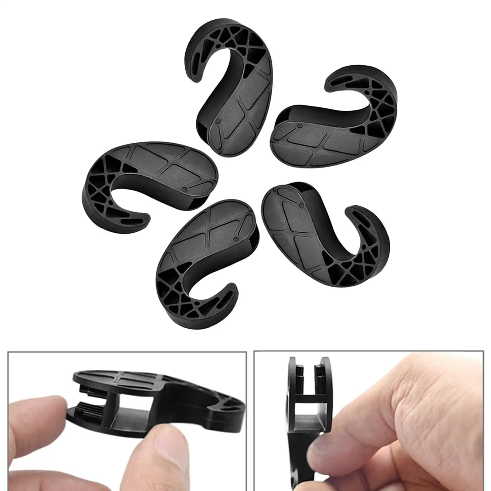 

Набор из прочных пластиковых зажимов для приложений на эластичную веревку