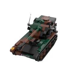 AMX-13 French Light Tracked Tank Model Building Blocks Kit Military War Scene Army Armor Vehicle Bricks Toys Kids Gift