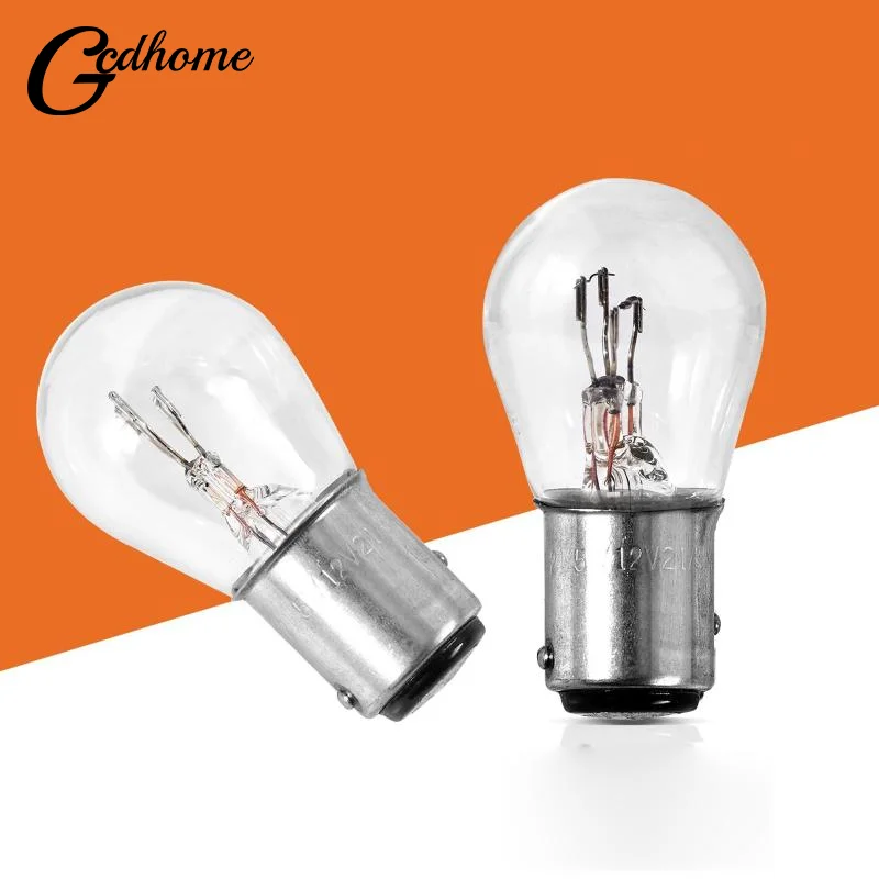 

2Pcs 1157 1176 89 2409 2412 2410 2405 1141 1016 Car Bulbs Amber/Transparent Halogen For Turn Tail Reverse Lights 12V/24V
