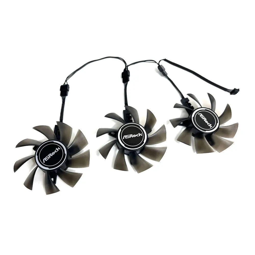 1SET/3FAN 75MM T129215BU RX 5700 XT Challenger Pro GPU FAN，For ASRock Challenger Pro Radeon RX 5700 XT Graphics card cooling fan