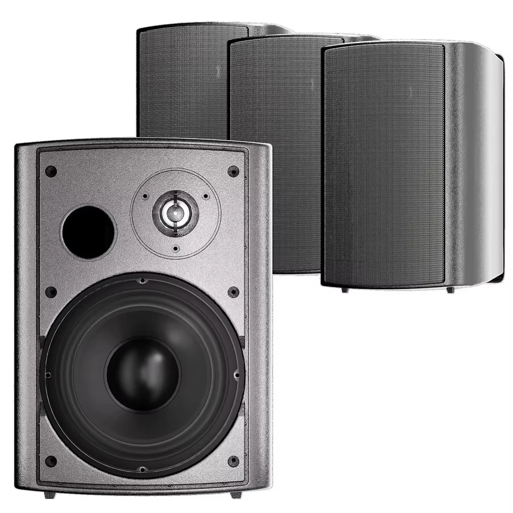 Herdio 6.5 Inch Outdoor Speaker 800W Waterproof Passive Wall Mounted Stereo Bass for Easy Installation in Patio Pool Yard