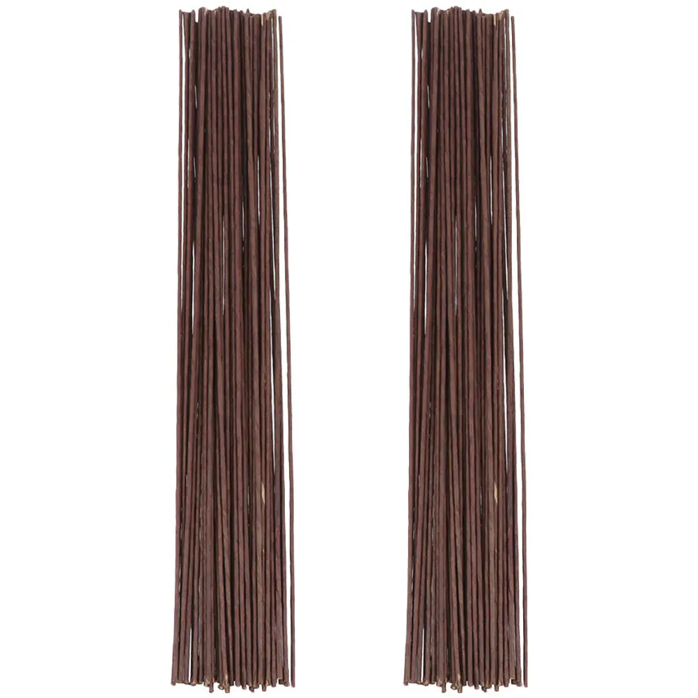 

100Pcs Rust-Resistant Artificial Flower Stem Wire 2mm Paper Wrapped Floral Wire for Wedding Bouquet DIY Floral