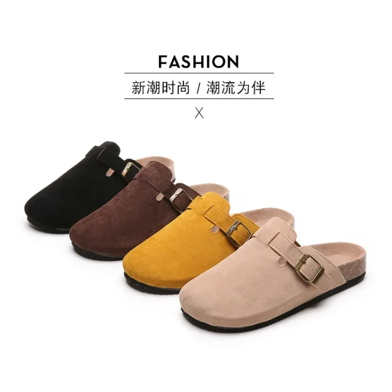 Men Suede Clogs Slippers Women Clogs Slippers Classic Leather Men Mules Fashion Antiskid Beach Slides With Arch Support 2023