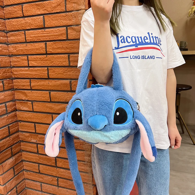 Cute Stitch Lilo Cartoon peluche zaino di grande capacità femminile Casual cinghie rimovibili borsa a tracolla ragazza borsa regalo ragazza